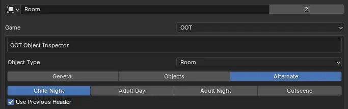 Fast64 Room Settings Alternate Tab