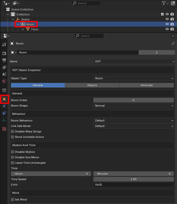 Fast64 Room Settings 