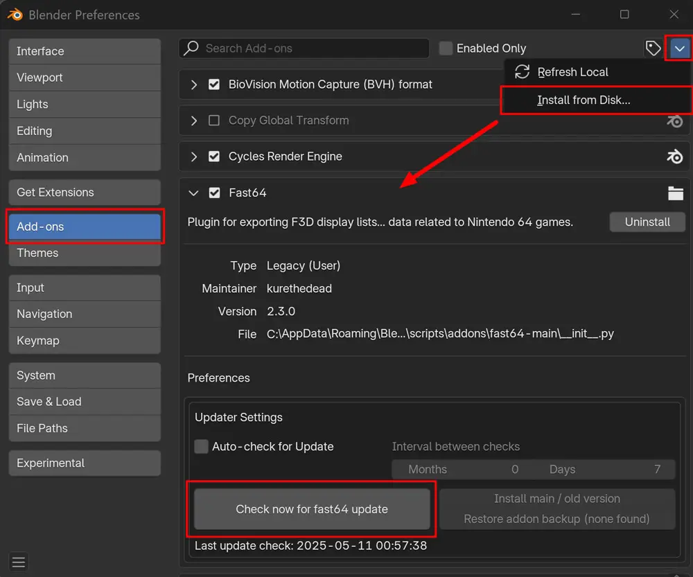 Install Fast 64 Blender Add On Install Fast 64 Blender Add On